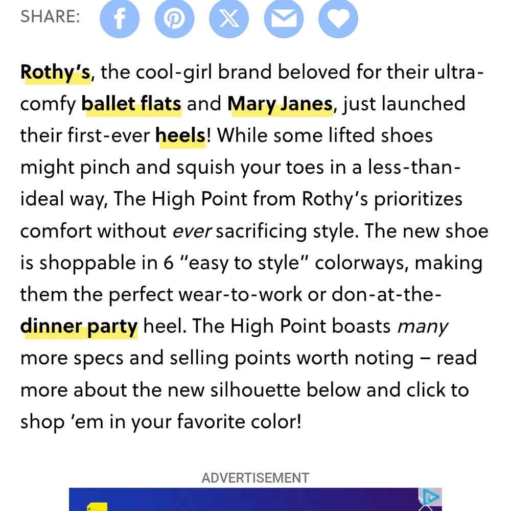 ROTHY'S Tan Women's‎ Flats